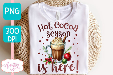 Hot cocoa season sublimation PNG | Christmas cocoa PNG design Sublimation Amorclipart 