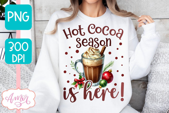 Hot cocoa season sublimation PNG | Christmas cocoa PNG design Sublimation Amorclipart 