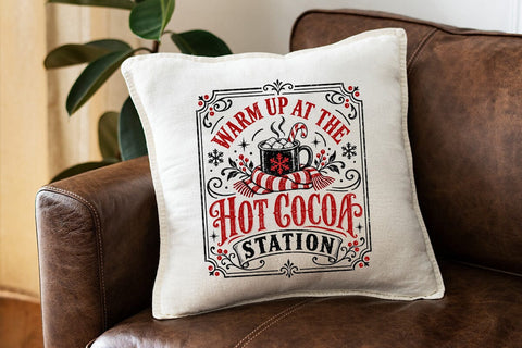 Hot Cocoa Station Christmas Retro PNG SVG DesignDestine 