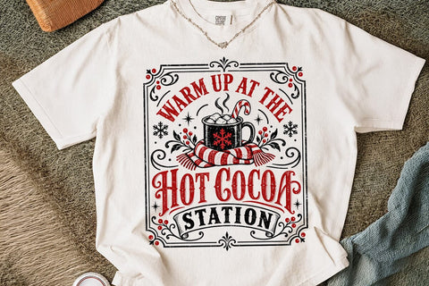 Hot Cocoa Station Christmas Retro PNG SVG DesignDestine 