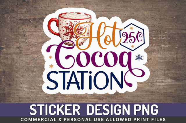 Hot cocoa station Sticker Design Sublimation Regulrcrative 