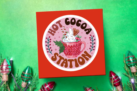Hot cocoa station Sticker Design Sublimation Regulrcrative 