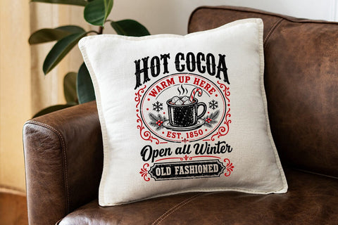Hot Cocoa Warm Up Here Christmas PNG SVG DesignDestine 