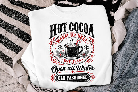 Hot Cocoa Warm Up Here Christmas PNG SVG DesignDestine 