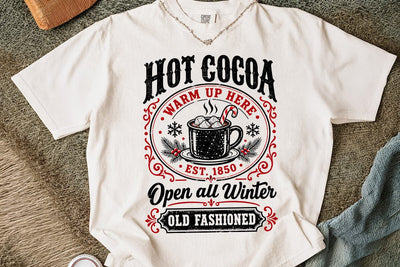 Hot Cocoa Warm Up Here Christmas PNG SVG DesignDestine 