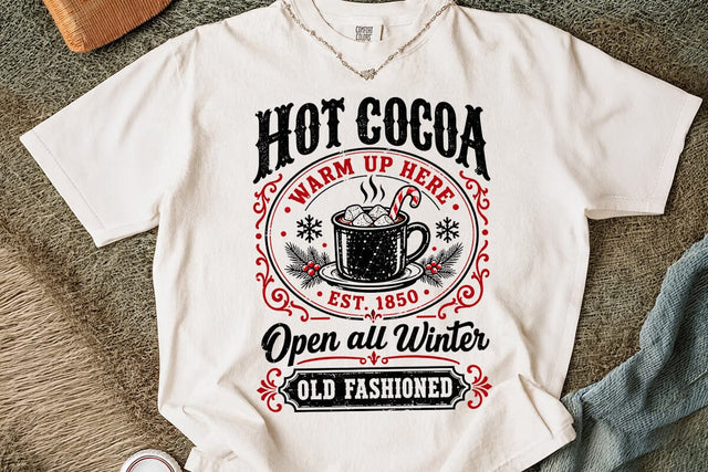 Hot Cocoa Warm Up Here Christmas PNG SVG DesignDestine 