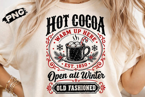 Hot Cocoa Warm Up Here Christmas PNG SVG DesignDestine 
