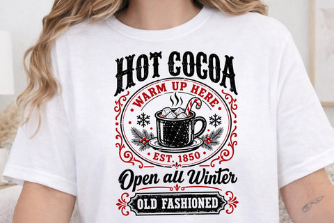 Hot Cocoa Warm Up Here Christmas PNG SVG DesignDestine 