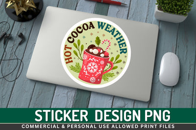Hot cocoa weather Sticker Design Sublimation Regulrcrative 