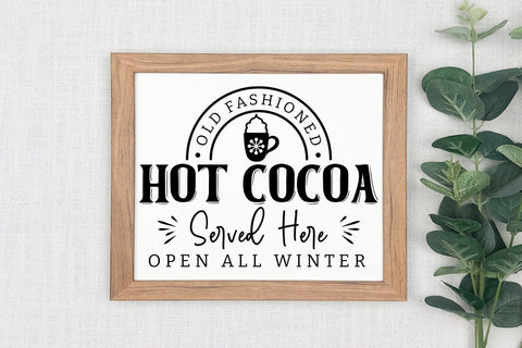 Hot Cocoa | Winter Farmhouse Sign SVG SVG CraftLabSVG 