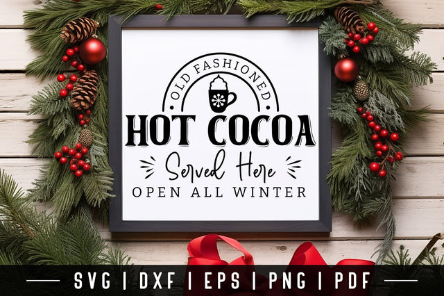 Hot Cocoa | Winter Farmhouse Sign SVG SVG CraftLabSVG 