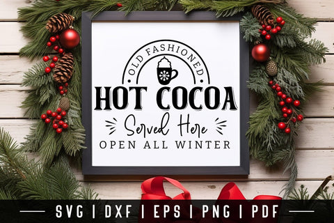Hot Cocoa | Winter Farmhouse Sign SVG SVG CraftLabSVG 