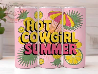Hot Cowgirl Summer 20oz Tumbler Wrap, Hot Cowgirl Summer Sublimation, Beach Vibes PNG, 20oz Tumbler Wrap, Western Cowgirl Design, Coastal Lifestyle Sublimation, Summer Vibes Wrap Sublimation Lara' s Designs 