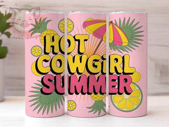 Hot Cowgirl Summer 20oz Tumbler Wrap, Hot Cowgirl Summer Sublimation, Beach Vibes PNG, 20oz Tumbler Wrap, Western Cowgirl Design, Coastal Lifestyle Sublimation, Summer Vibes Wrap Sublimation Lara' s Designs 