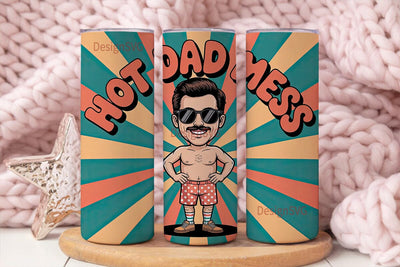 Hot Dad Mess 20oz Tumbler Wrap Sublimation DesignSVG 