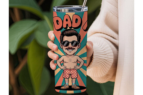 Hot Dad Mess 20oz Tumbler Wrap Sublimation DesignSVG 