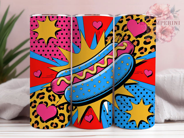 Hot Dog Flag 20oz Tumbler Wrap, American Flag Design, Patriotic USA Sublimation, Independence Day Wrap, 4th of July Design, 20oz Tumbler Wrap, PNG Tumbler Design Sublimation Li Zamperini 