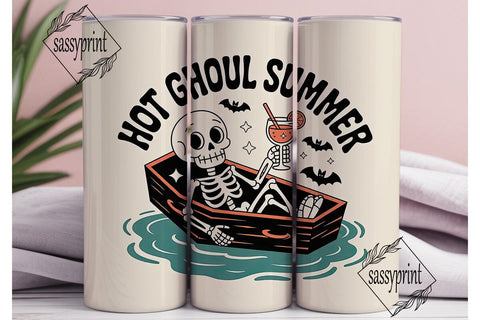 Hot Ghoul Summer 20oz Tumbler Wrap Sublimation sassyprint 