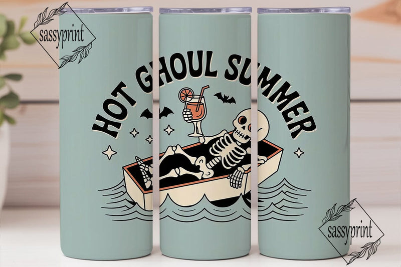 Hot Ghoul Summer 20oz Tumbler Wrap Sublimation sassyprint 