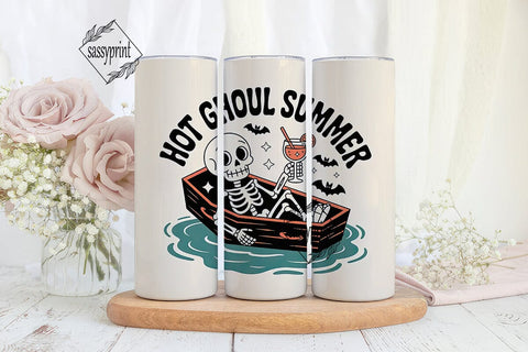 Hot Ghoul Summer 20oz Tumbler Wrap Sublimation sassyprint 