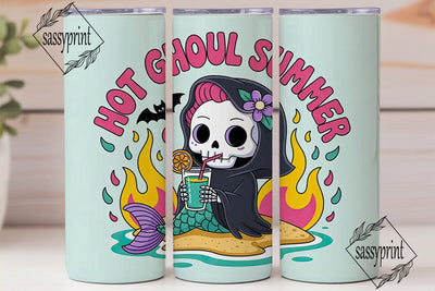 Hot Ghoul Summer 20oz Tumbler Wrap Sublimation sassyprint 