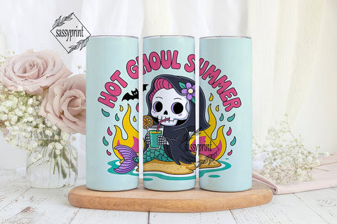 Hot Ghoul Summer 20oz Tumbler Wrap Sublimation sassyprint 