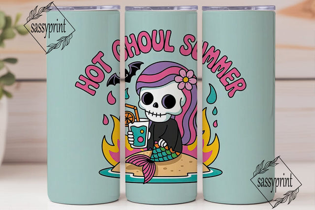 Hot Ghoul Summer 20oz Tumbler Wrap Sublimation sassyprint 