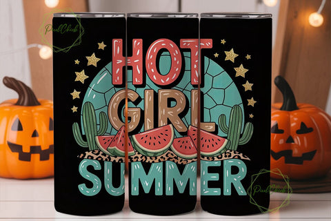Hot Girl Summer 20oz Tumbler Wrap Sublimation PixelChick 