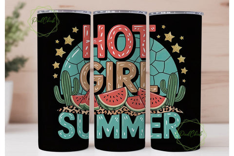 Hot Girl Summer 20oz Tumbler Wrap Sublimation PixelChick 