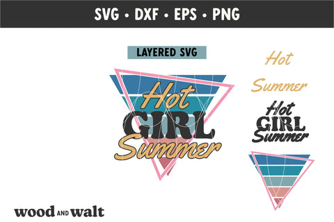 Hot Girl Summer SVG PNG | Retro Summer Cut File SVG Wood And Walt 