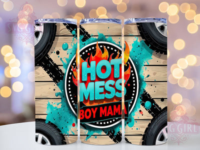 Hot Mess Boy Mama Tumbler Wrap, Boy Mom Hot Mess Tumbler, 20oz Tumbler Sublimation, Mom Life Tumbler, Chaos Coordinator Design, Funny Mom Tumbler, Tired Mom Aesthetic Sublimation SvggirlplusArt 