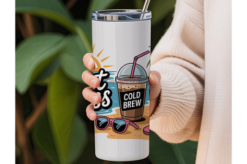 Hot Mess Cold Brew 20oz Tumbler Sublimation DesignSVG 