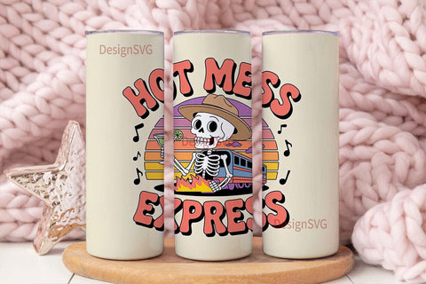 Hot Mess Express 20oz Tumbler Wrap Sublimation DesignSVG 