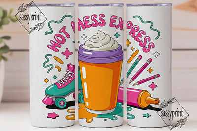 Hot Mess Express 20oz Tumbler Wrap Sublimation sassyprint 