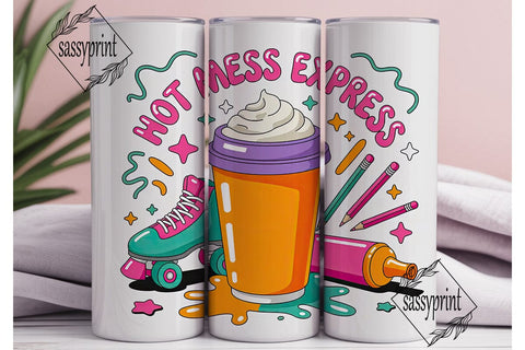Hot Mess Express 20oz Tumbler Wrap Sublimation sassyprint 