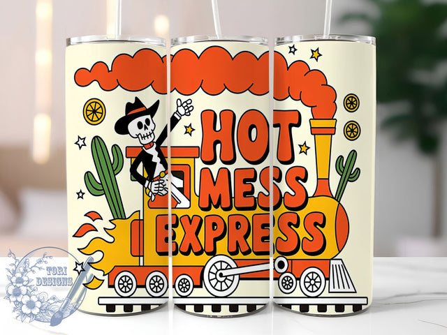 Hot Mess Express Funny Tumbler, Messy Life Tumbler, Funny Tumbler Wrap, Express Tumbler Design, Sassy Tumbler PNG, Quirky Tumbler Wrap, Hot Mess Express Design Sublimation ToriDesigns 