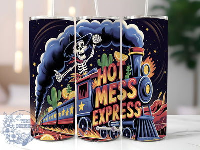 Hot Mess Express Funny Tumbler, Messy Life Tumbler, Funny Tumbler Wrap, Express Tumbler Design, Sassy Tumbler PNG, Quirky Tumbler Wrap, Hot Mess Express Design Sublimation ToriDesigns 