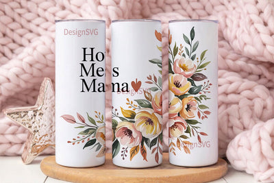 Hot Mess Mama 20oz Tumbler Wrap Sublimation DesignSVG 
