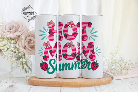 Hot Mom Summer 20oz Tumbler Wrap Sublimation sassyprint 