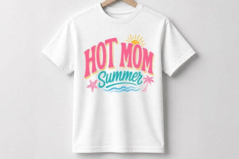 Hot Mom Summer PNG Retro Summer Quote Digital Download SVG BillahCrafts 