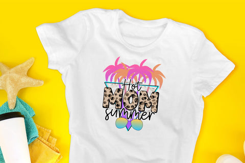 Hot Mom Summer Sublimation Design PNG Sublimation CraftLabSVG 