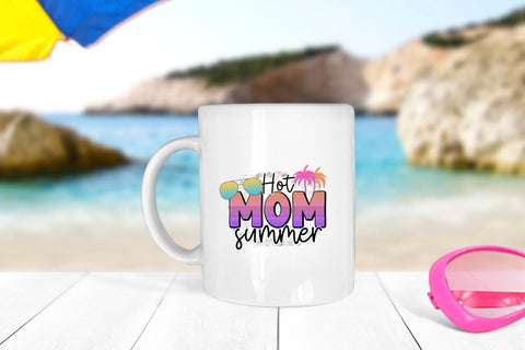 Hot Mom Summer Sublimation Design Sublimation CraftLabSVG 
