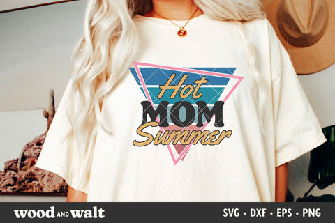 Hot Mom Summer SVG PNG | Retro Summer Cut File SVG Wood And Walt 