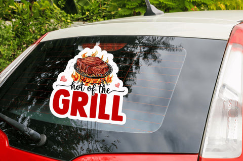 Hot of the grill Sticker Design Sublimation Regulrcrative 