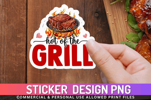 Hot of the grill Sticker Design Sublimation Regulrcrative 