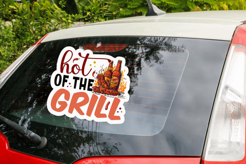 Hot of the grill Sticker Design Sublimation Regulrcrative 