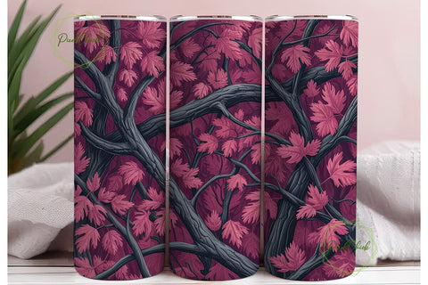 Hot Pink Camo 20oz Tumbler Wrap Sublimation PixelChick 