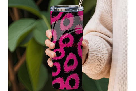 Hot Pink Cheetah Print 20oz Tumbler Wrap Sublimation DesignSVG 