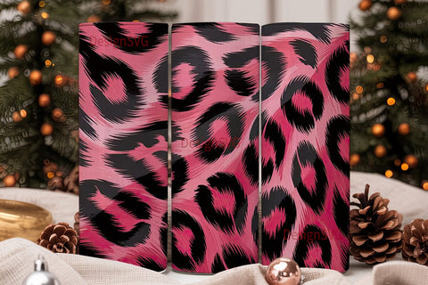 Hot Pink Cheetah Print 20oz Tumbler Wrap Sublimation DesignSVG 