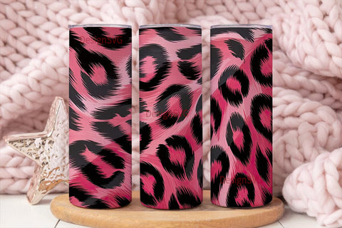 Hot Pink Cheetah Print 20oz Tumbler Wrap Sublimation DesignSVG 